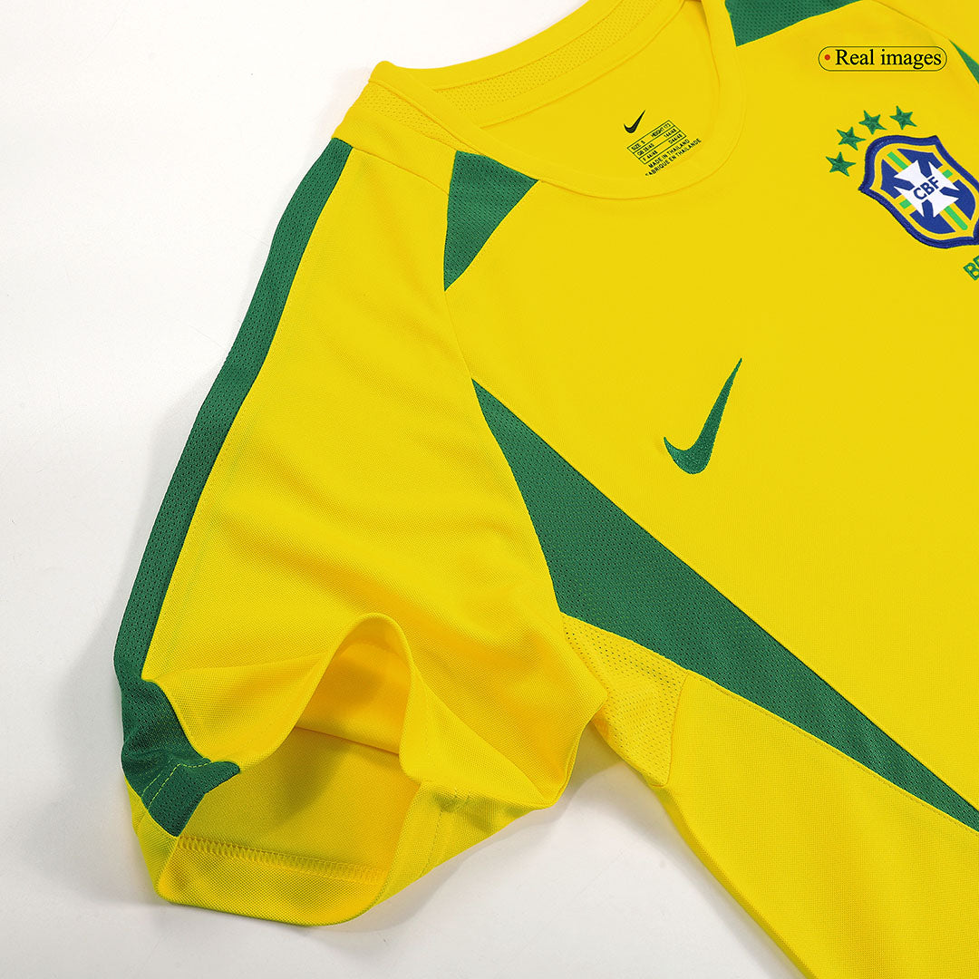 Brazil CAFU #2 Home Retro Soccer Jersey 2002/03