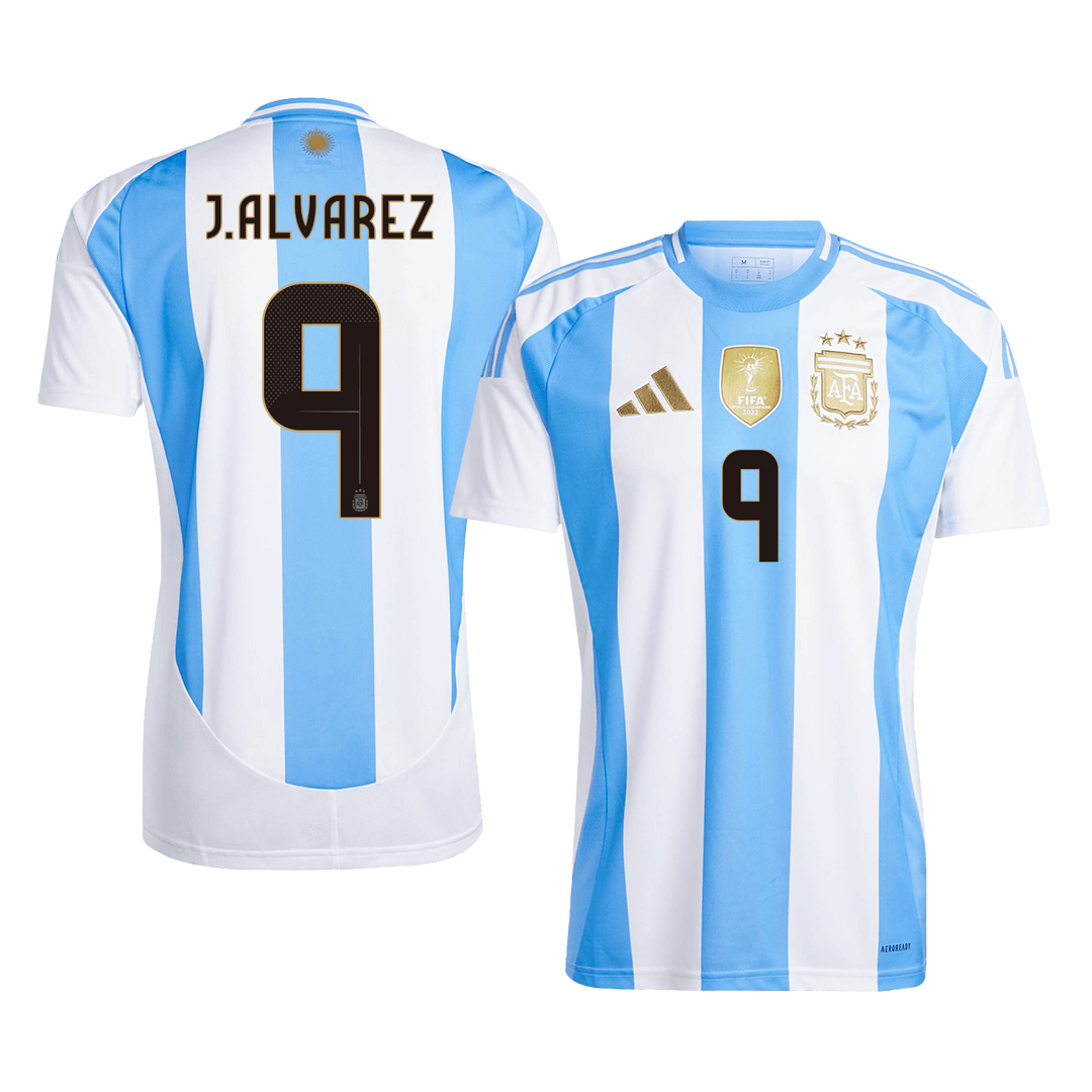 J.ALVAREZ #9 Argentina Home Soccer Jersey 2024 Top Soccer Jerseys Store