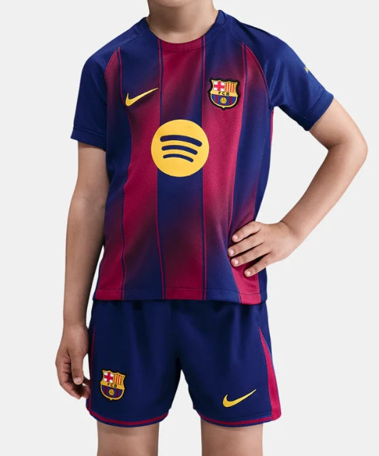 Kid‘s  Barcelona Home Soccer Jerseys (Jersey+Short) Kit 2025/26 Go Game Wear