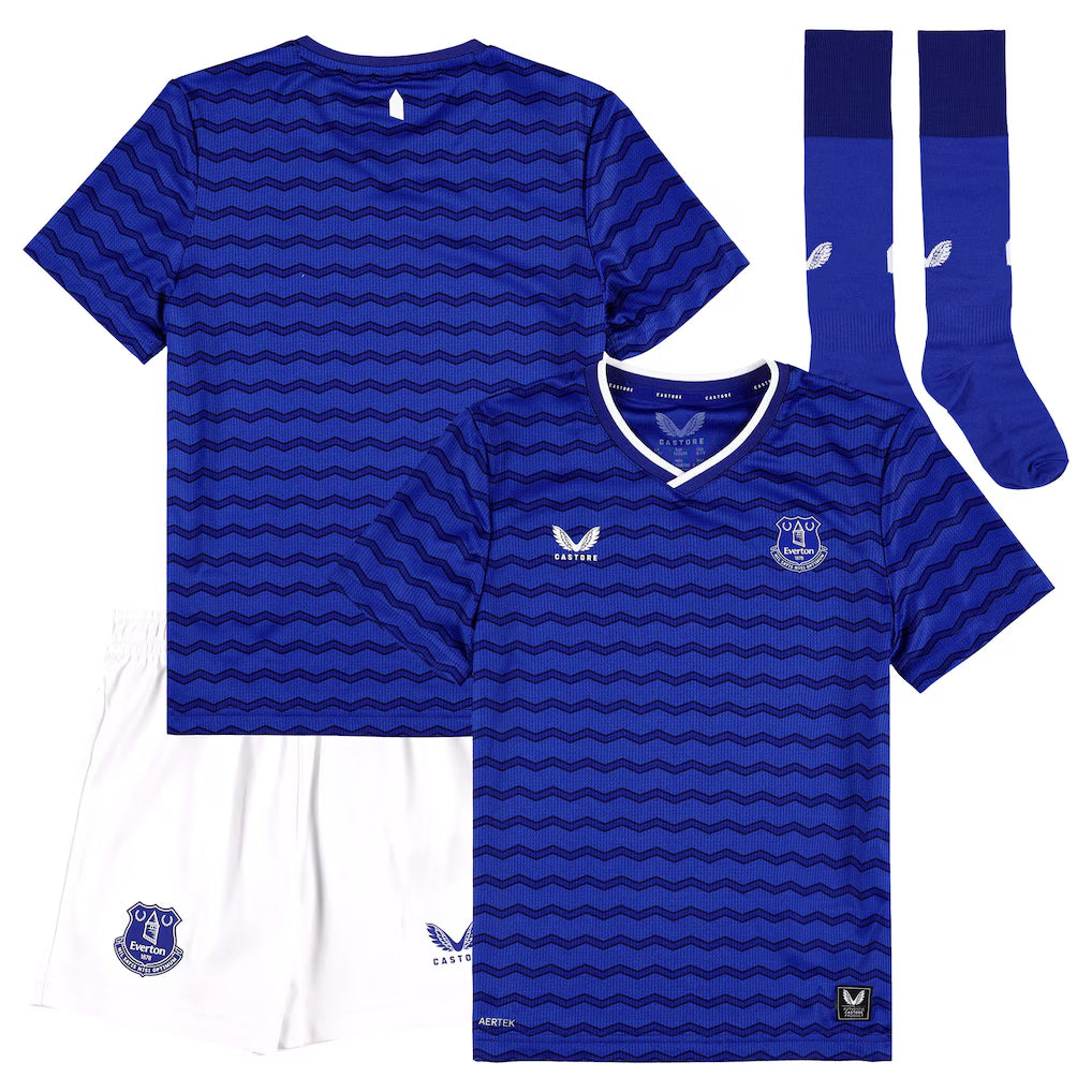 Kid's Everton Home Soccer Jersey Kit(Jersey+Shorts+Socks) 2025/26 Top Soccer Jerseys Store
