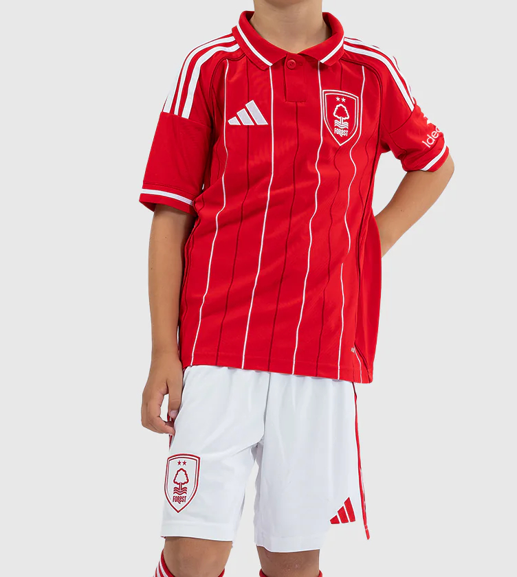 Kid's Nottingham Forest Home Soccer Jersey Kit(Jersey+Shorts) 2025/26 Top Soccer Jerseys Store