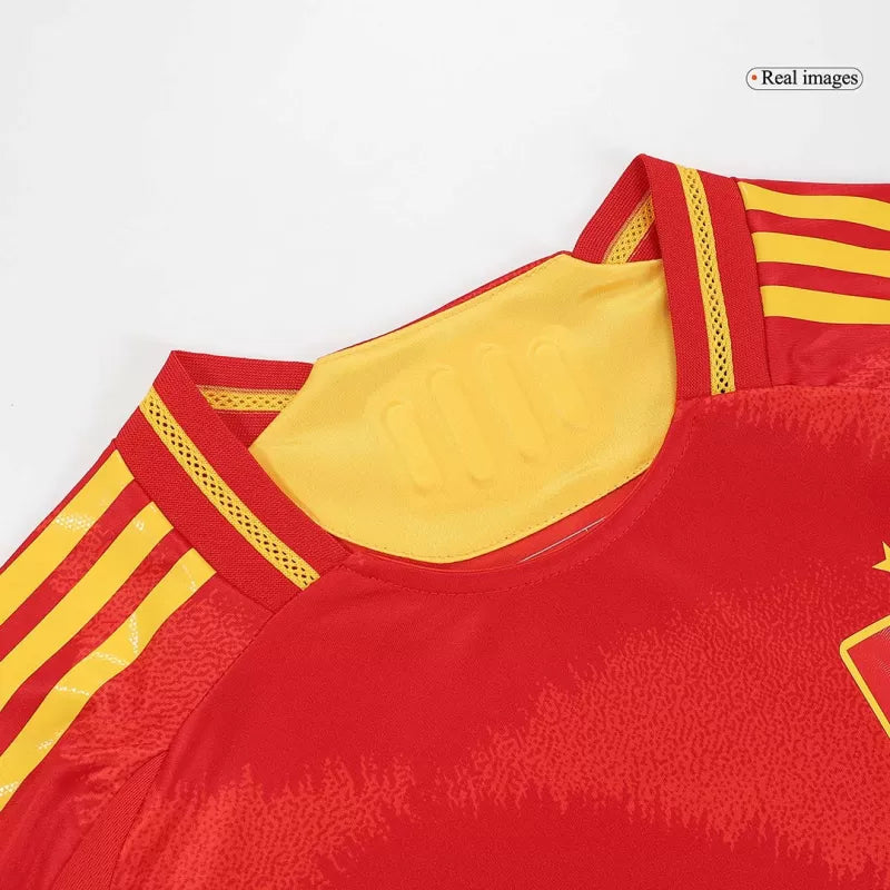 Player Version LAMINE YAMAL #19 Spain Home Soccer Jersey Euro 2024