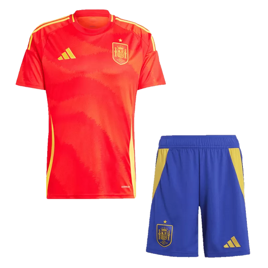 Spain Home Soccer Jersey Kit(Jersey+Shorts) 2024/25