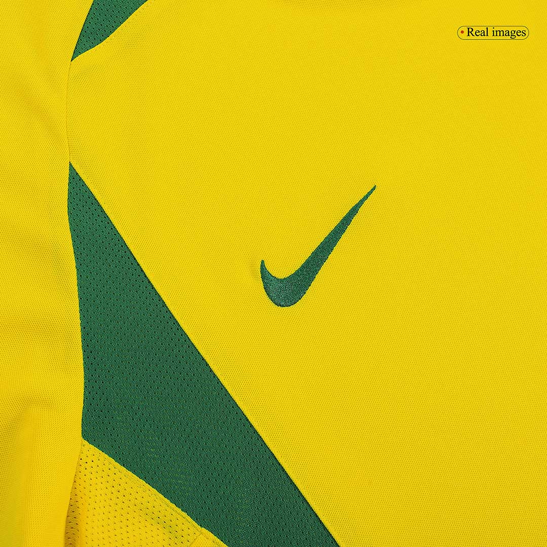 Brazil CAFU #2 Home Retro Soccer Jersey 2002/03