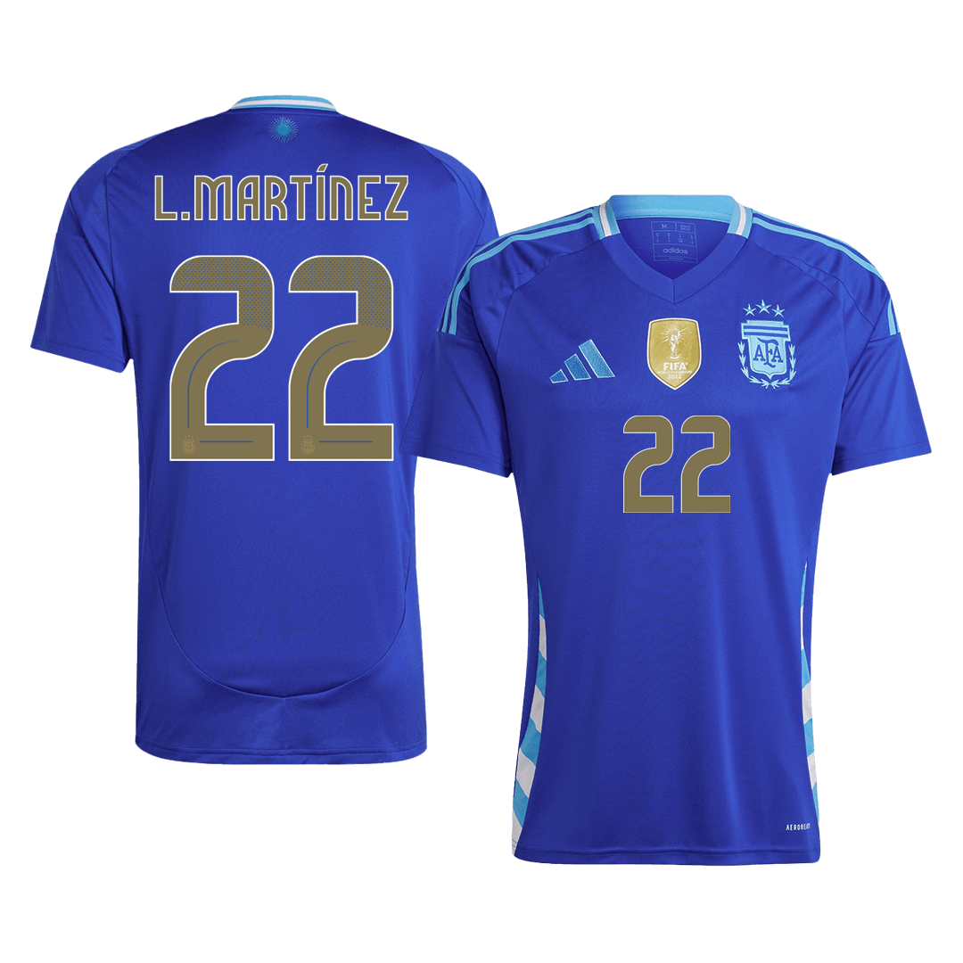 L.Martínez #22 Argentina Away Soccer Jersey 2024 Top Soccer Jerseys Store