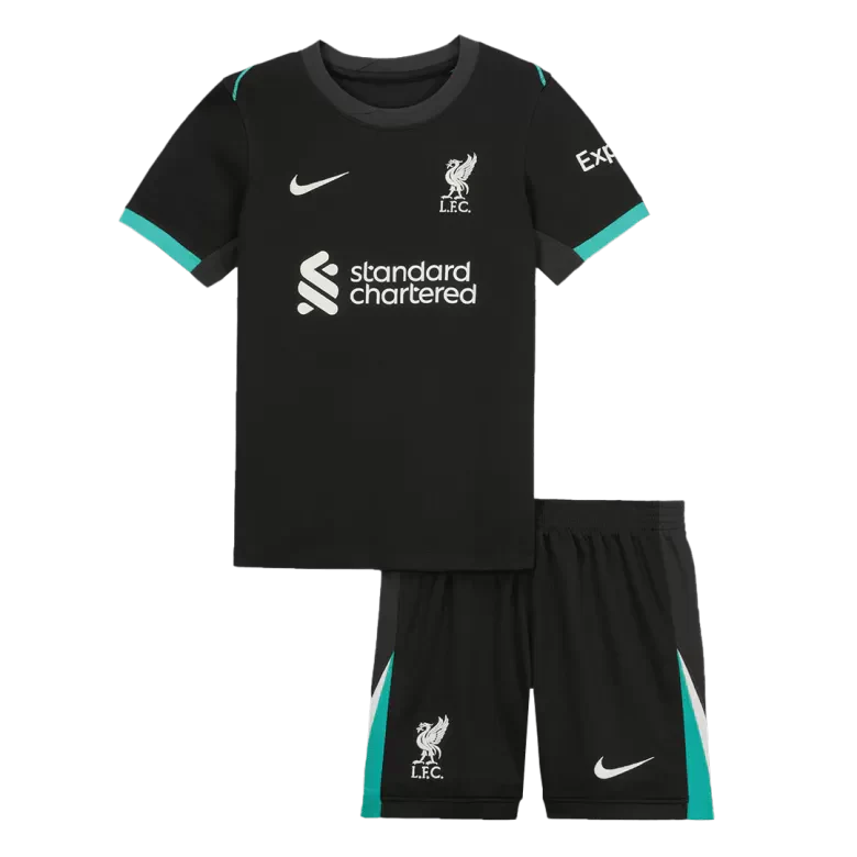 Kid's Liverpool Away  Soccer Jersey Kit(Jersey+Shorts) 2024/25 Go Game Wear
