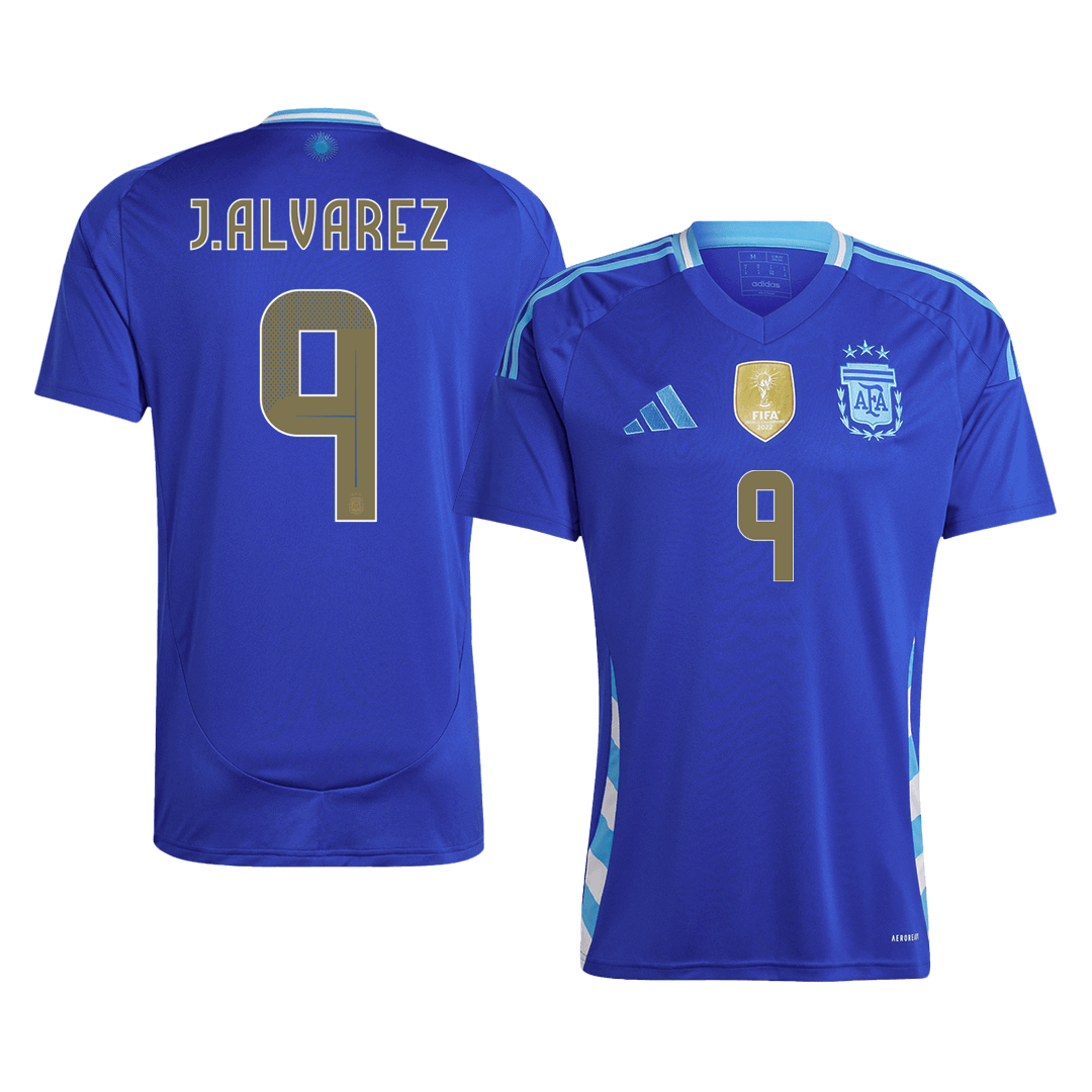 J.ALVAREZ #9 Argentina Away Soccer Jersey 2024 Top Soccer Jerseys Store