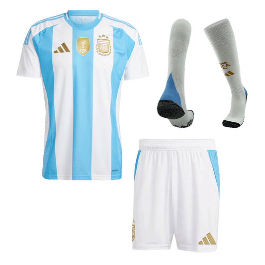 [Super Quailty] Men's Argentina Home Jersey Full Kit 2024