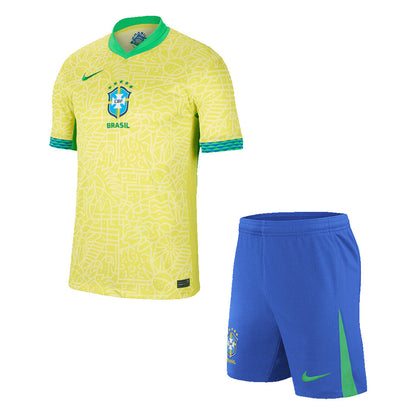 [Super Quailty] Men's Brazil Home Jersey (Jersey+Shorts) Kit Copa América 2024