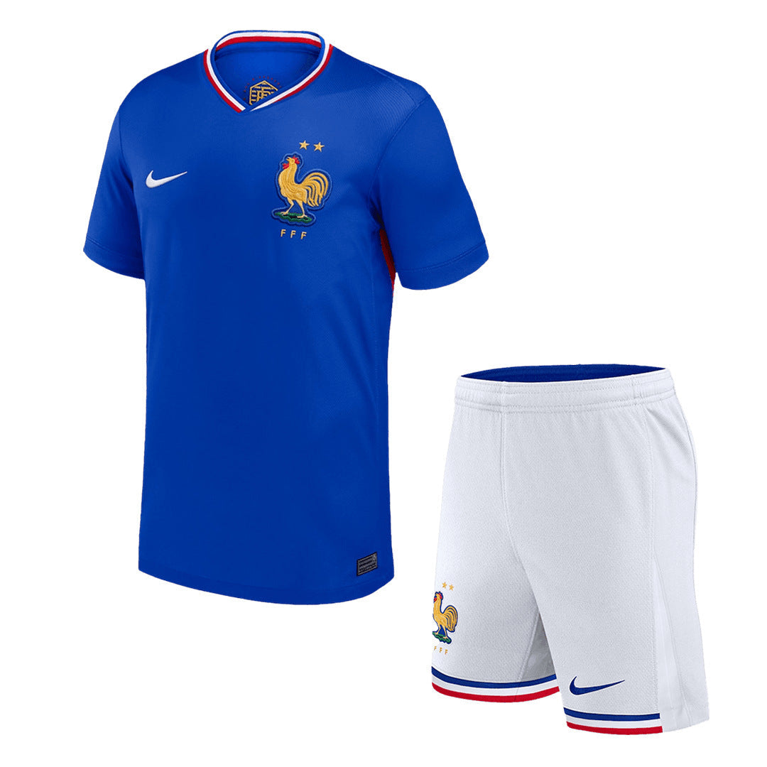 [Super Quailty] Men's France Home Jersey (Jersey+Shorts) Kit Euro 2024