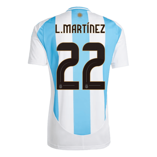 [Super Quality] Men's Argentina L.Martínez #22 Home Soccer Jersey 2024