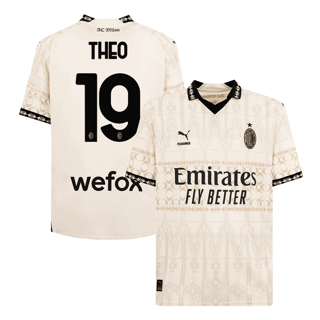 THEO #19 AC Milan X Pleasures Fourth Away  Soccer Jersey 2023/24 Top Soccer Jerseys Store