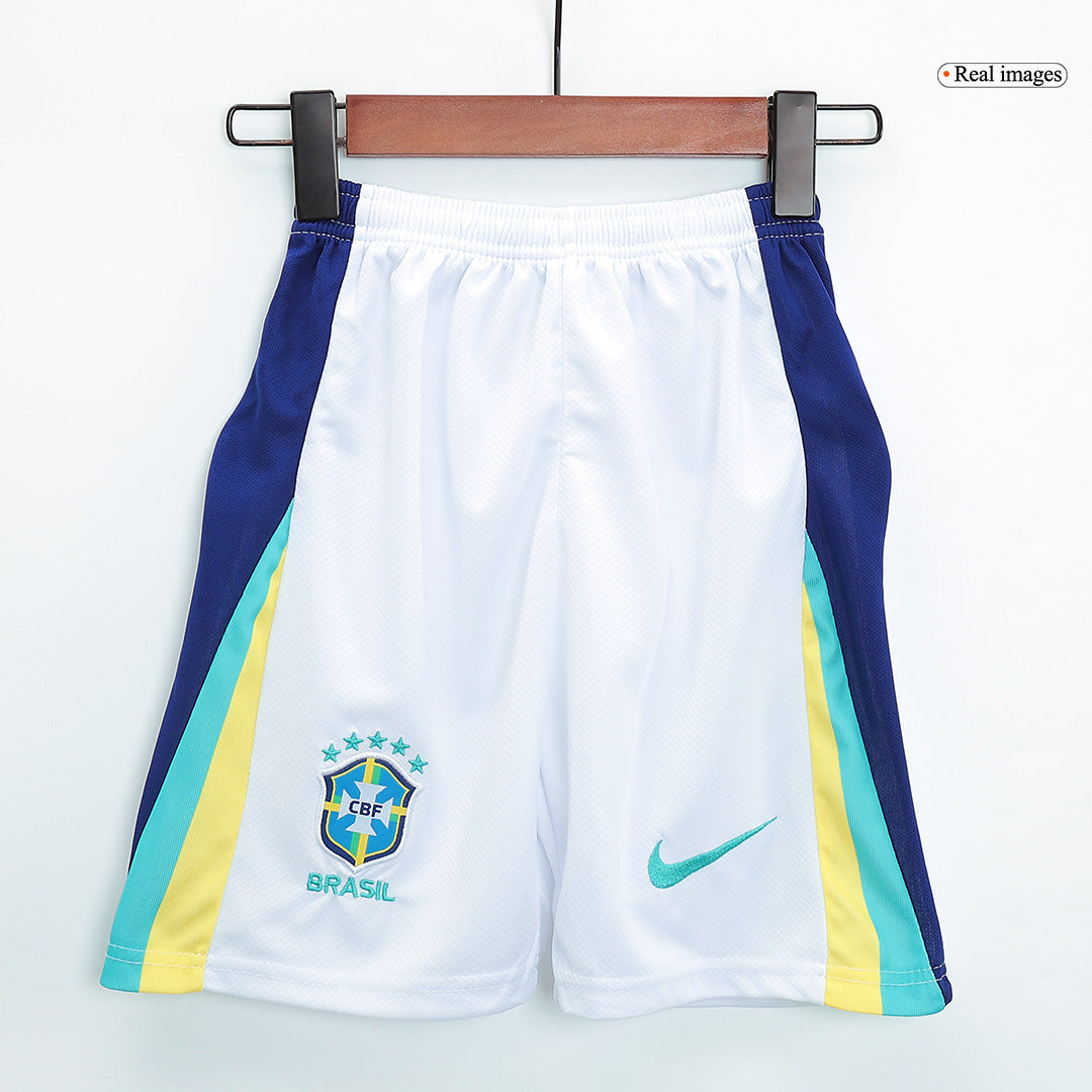 Kid's Brazil Away Jerseys Kit(Jersey+Shorts) Copa América 2024