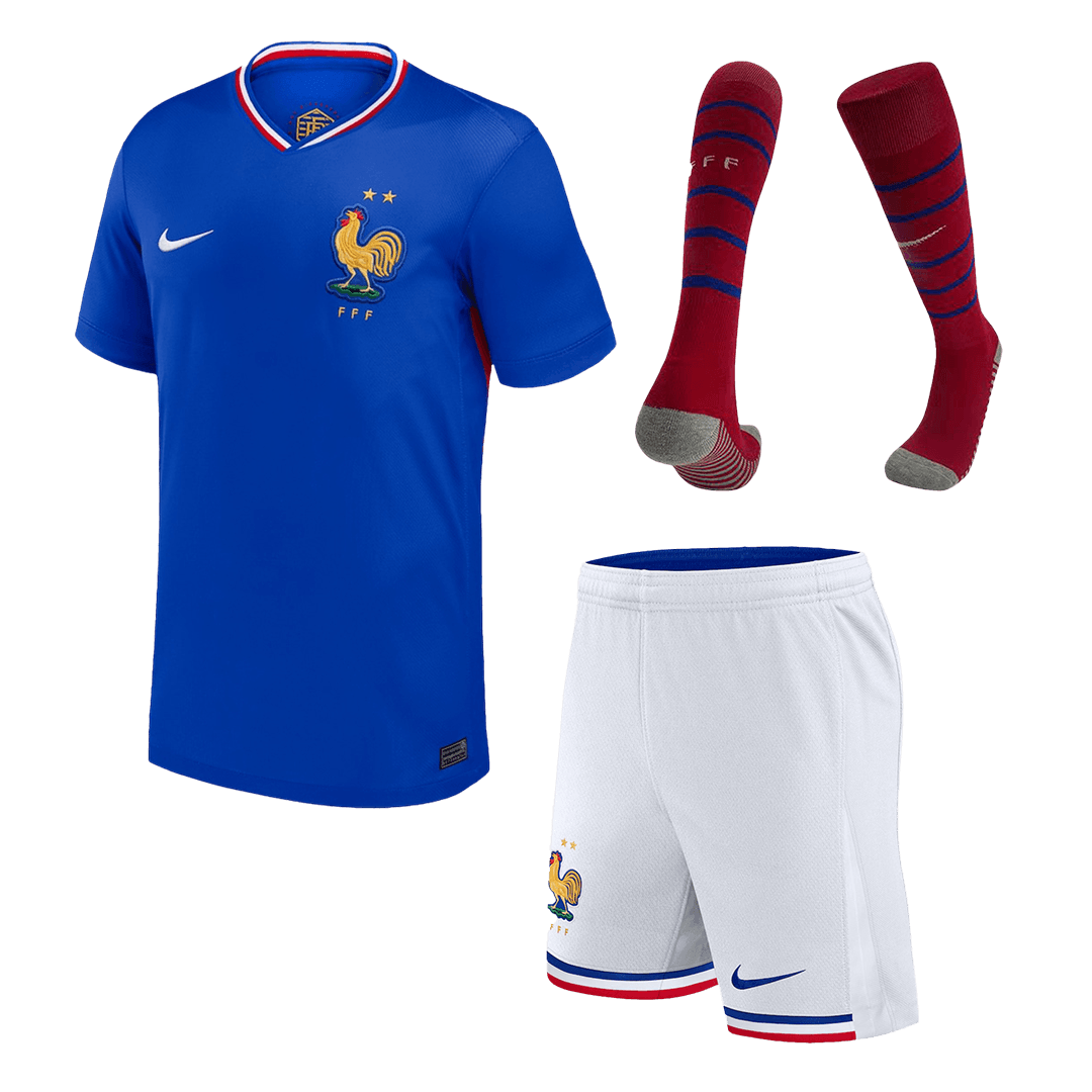 [Super Quailty] Men's France Home Jersey Full Kit Euro 2024