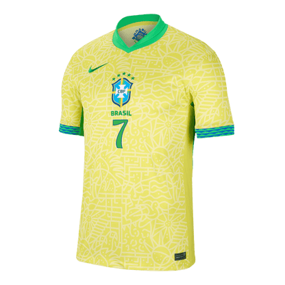 [Super Quality] Men's Brazil VINI JR. #7 Home Soccer Jersey Copa América 2024