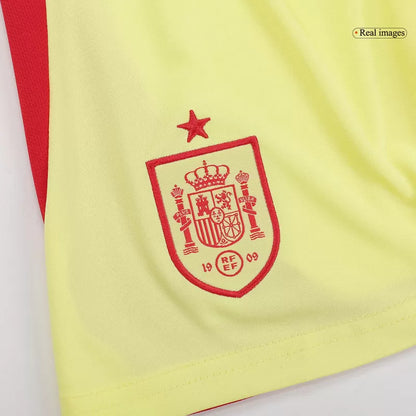 Kid's Spain Away Soccer Jersey Kit(Jersey+Shorts) EURO 2024/25