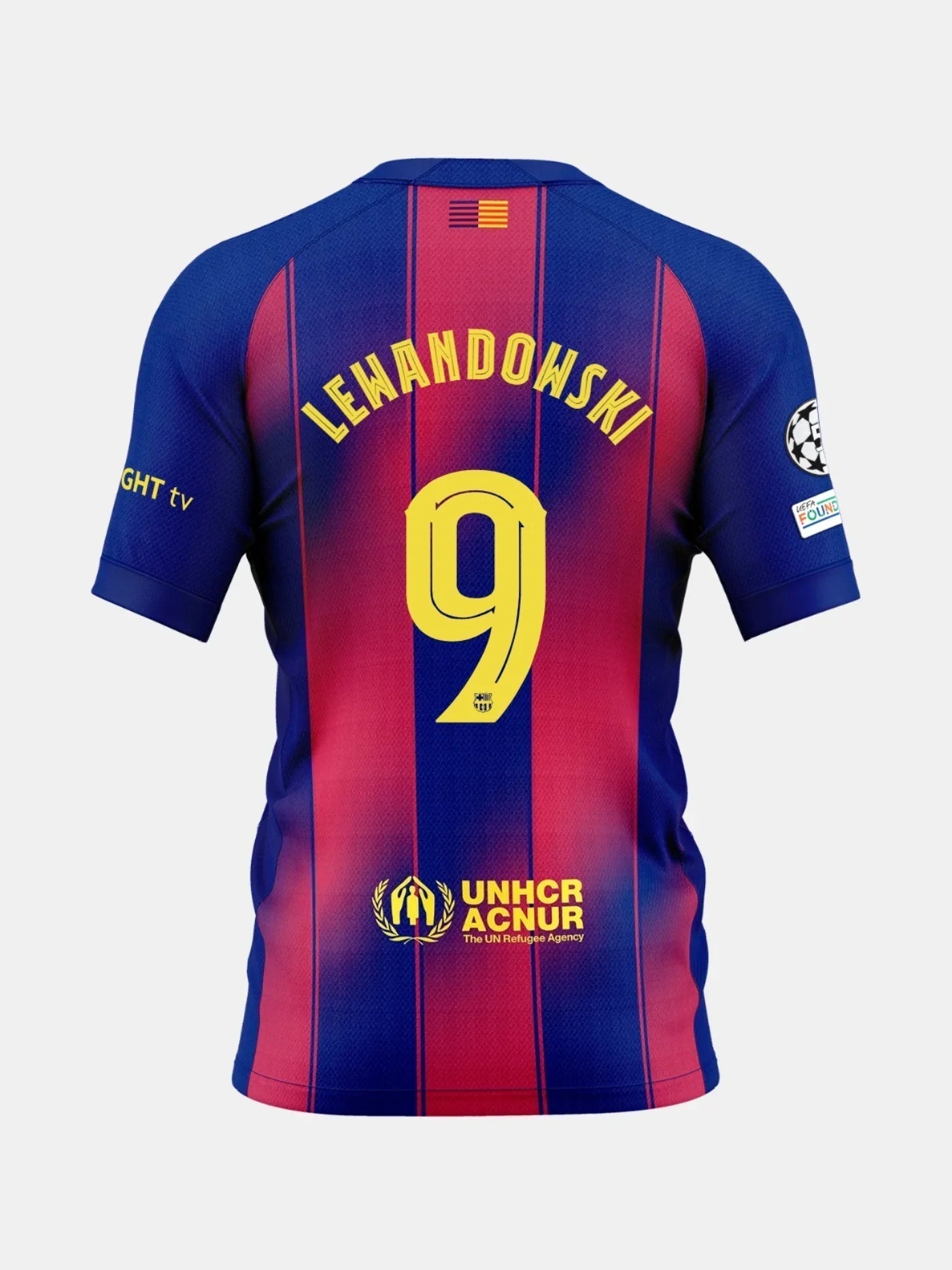 Player Version Barcelona Lewandowski #9 Home 2025/26 Soccer Jersey -  UCL topsoccerjerseys.com