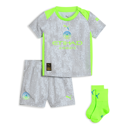 Kid's Manchester City Third Away Soccer Jersey Kit(Jersey+Shorts+Socks) 2025/26 Top Soccer Jerseys Store