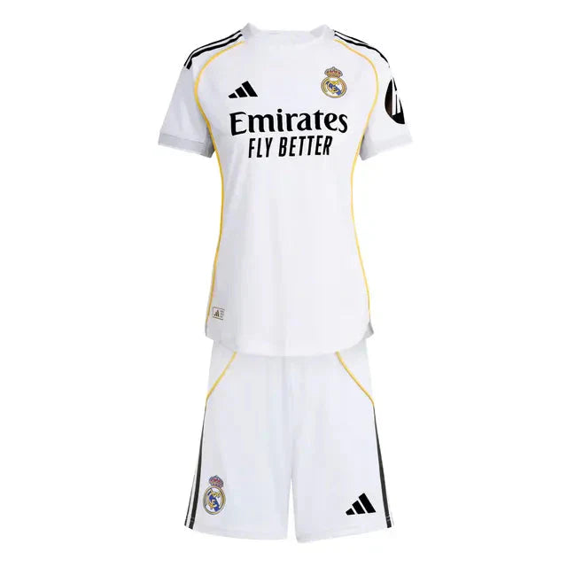 Kid's Real Madrid Home Soccer Jersey Kit(Jersey+Shorts) 2025/26 Top Soccer Jerseys Store