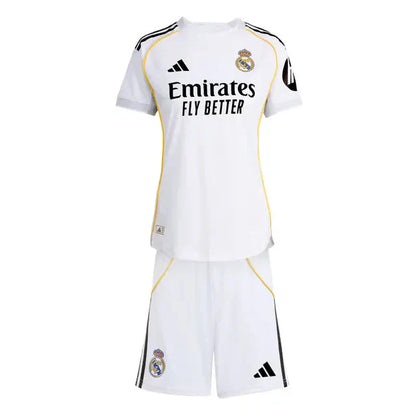 Kid's Real Madrid Home Soccer Jersey Kit(Jersey+Shorts) 2025/26 Top Soccer Jerseys Store
