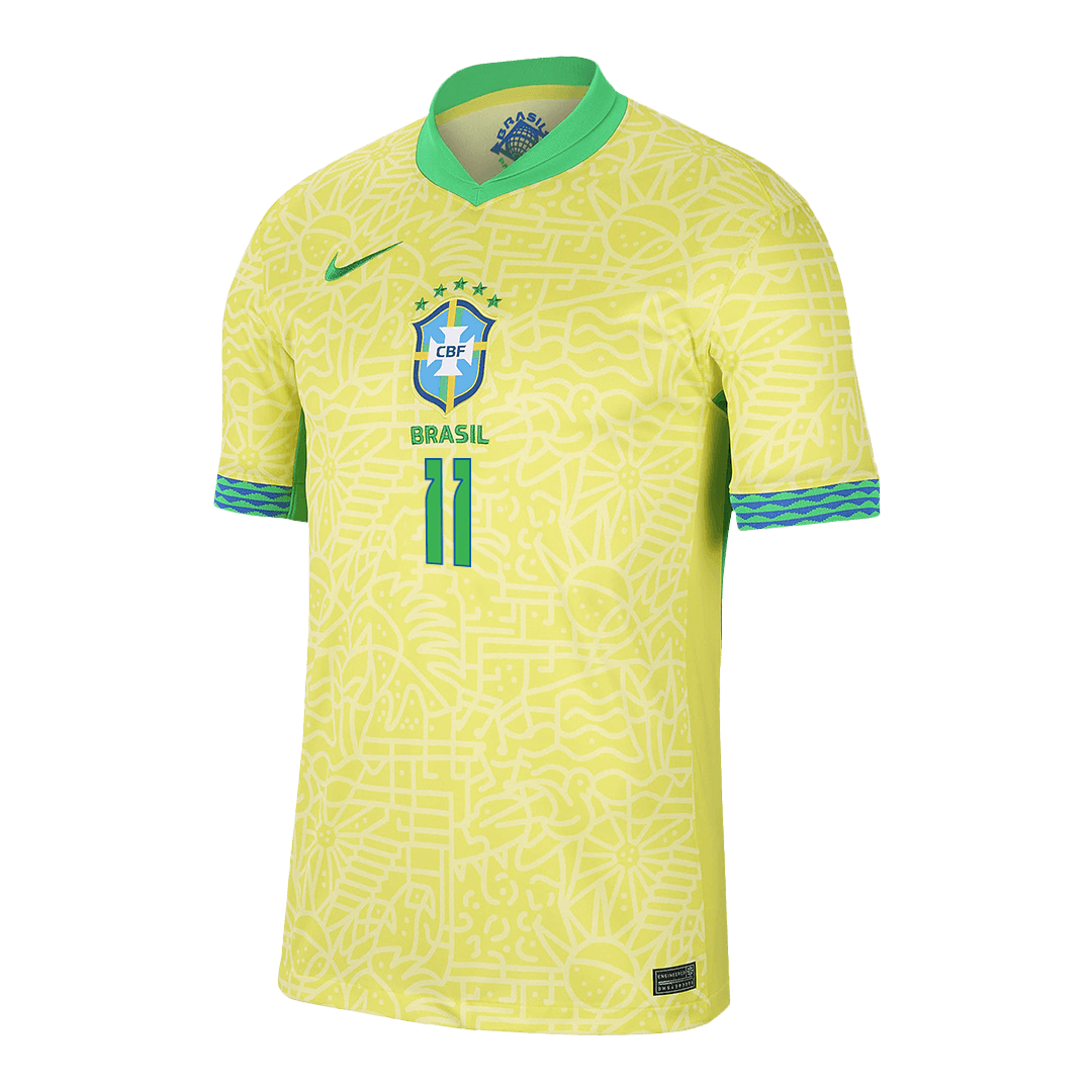 [Super Quality] Men's Brazil RAPHINHA #11 Home Soccer Jersey Copa América 2024