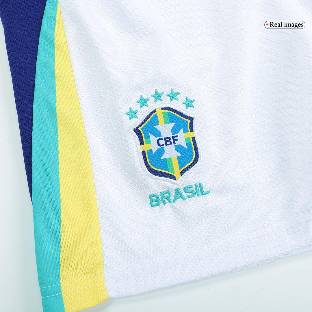 Kid's Brazil Away Jerseys Kit(Jersey+Shorts) Copa América 2024