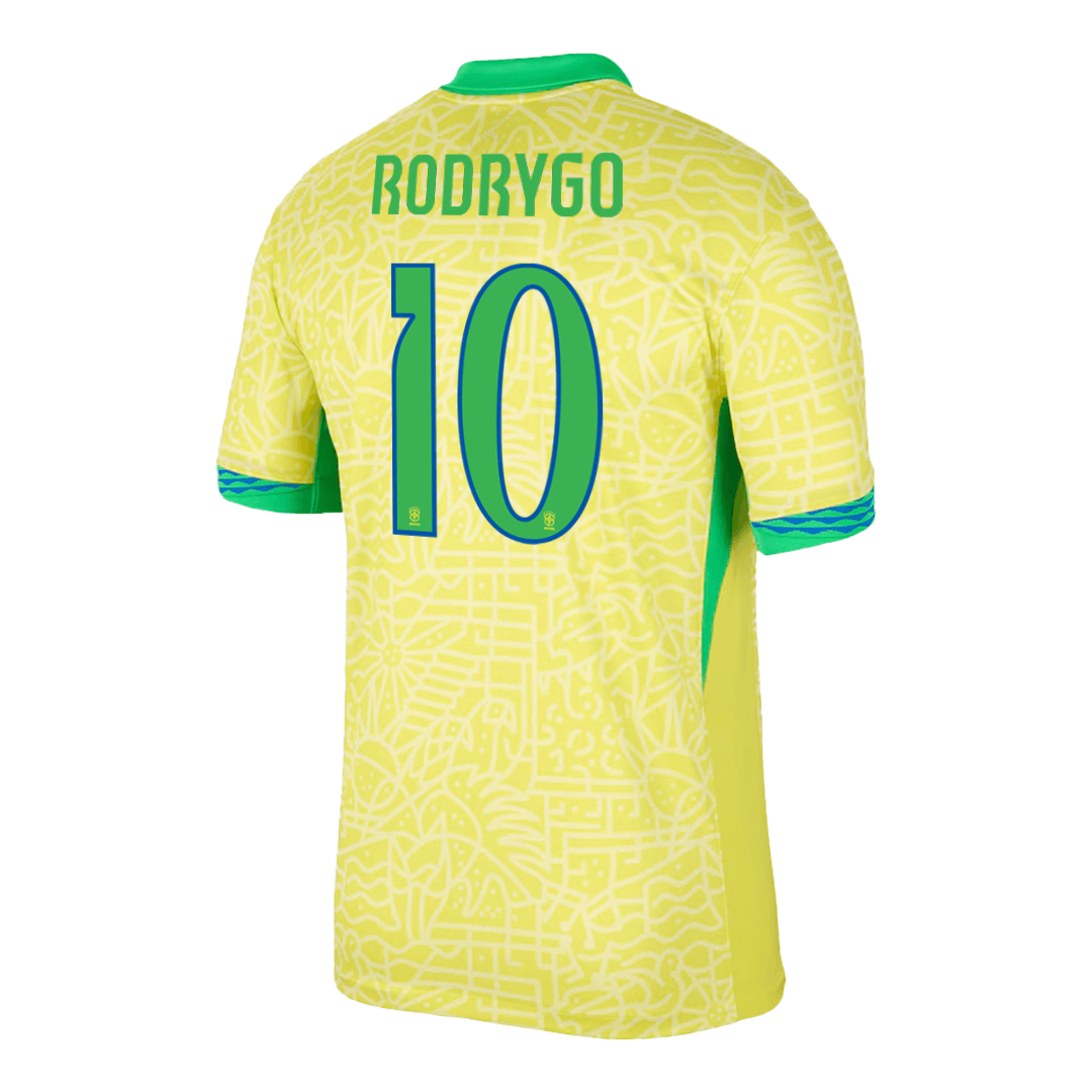 [Super Quality] Men's Brazil RODRYGO #10 Home Soccer Jersey Copa América 2024