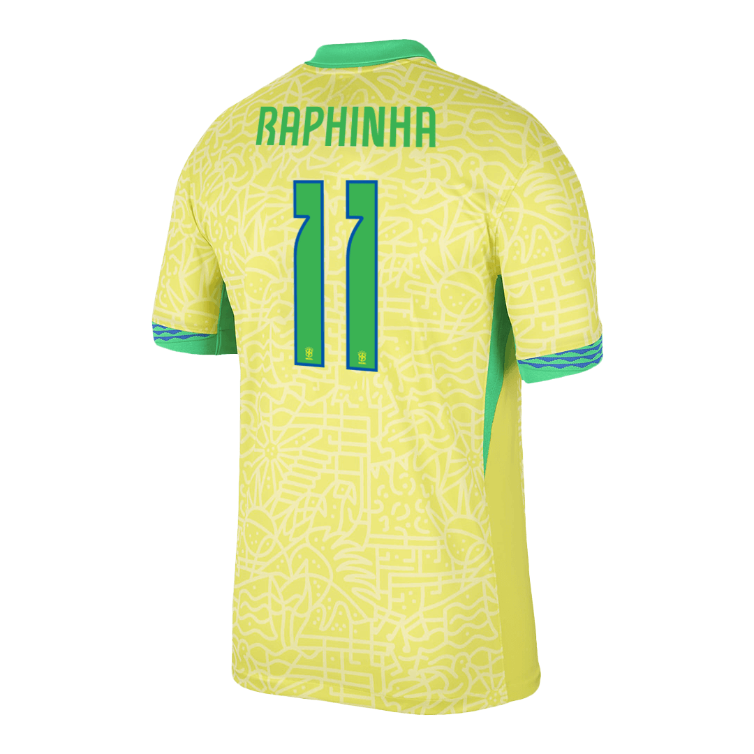 [Super Quality] Men's Brazil RAPHINHA #11 Home Soccer Jersey Copa América 2024
