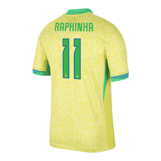 [Super Quality] Men's Brazil RAPHINHA #11 Home Soccer Jersey Copa América 2024