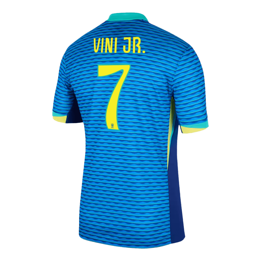 Men's Brazil VINI JR. #7 Away Soccer Jersey Copa América 2024