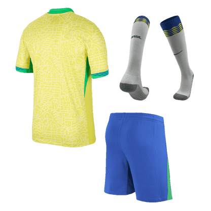 [Super Quailty] Men's Brazil Home Jersey Full Kit Copa América 2024