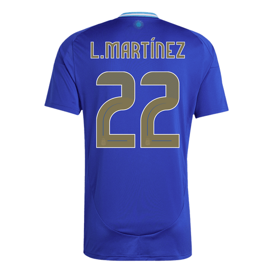 [Super Quality] Men's Argentina L.MART?NEZ #22 Away Soccer Jersey 2024