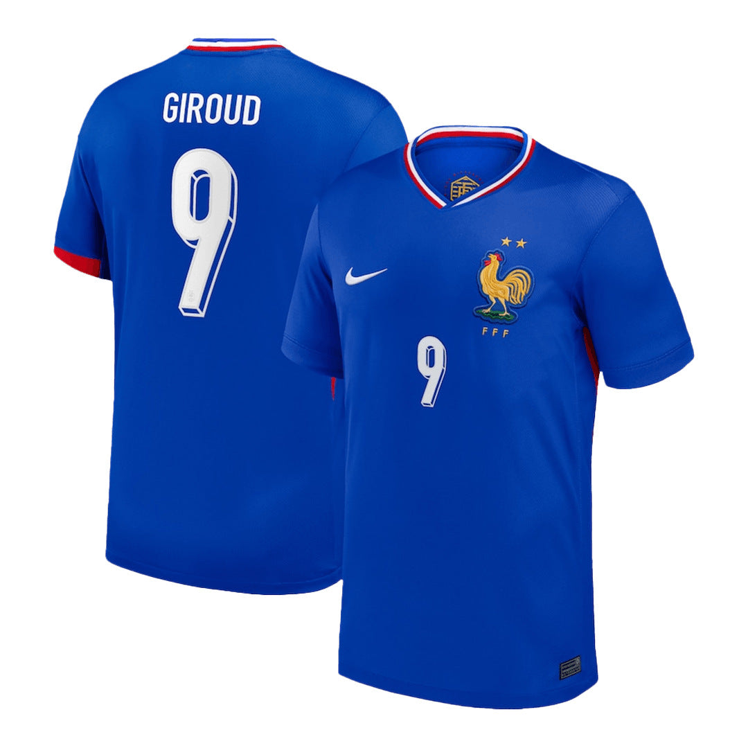 [Super Quality] Men's France GIROUD #9 Home Soccer Jersey Euro 2024