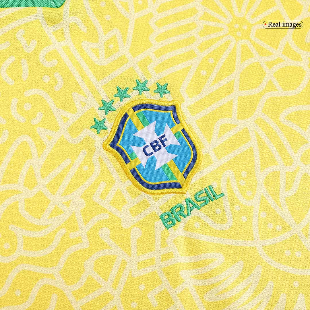 Kid's Brazil Home Jerseys Full Kit Copa América 2024