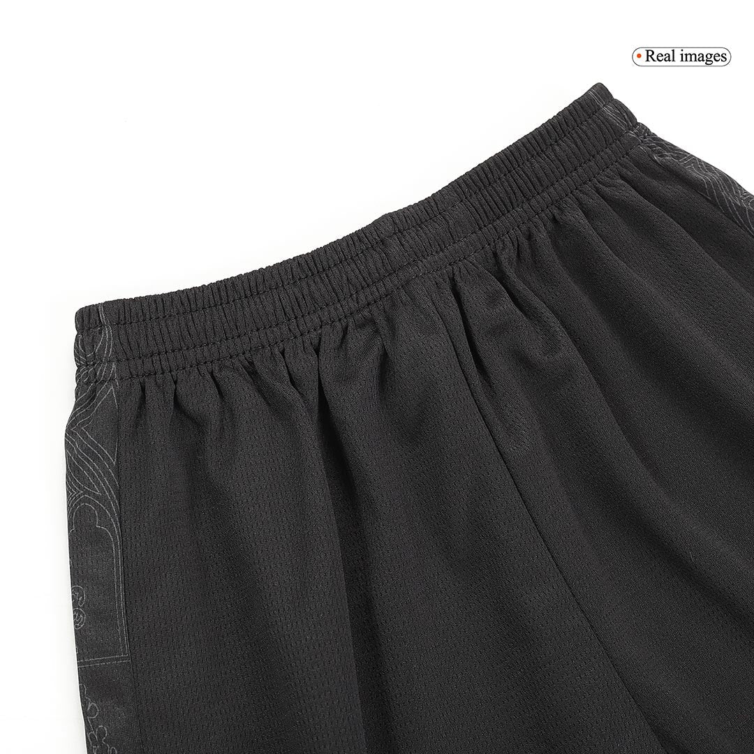 Kid's AC Milan x Pleasures Fourth Away  Soccer Jersey Kit(Jersey+Shorts) 2023/24 Top Soccer Jerseys Store