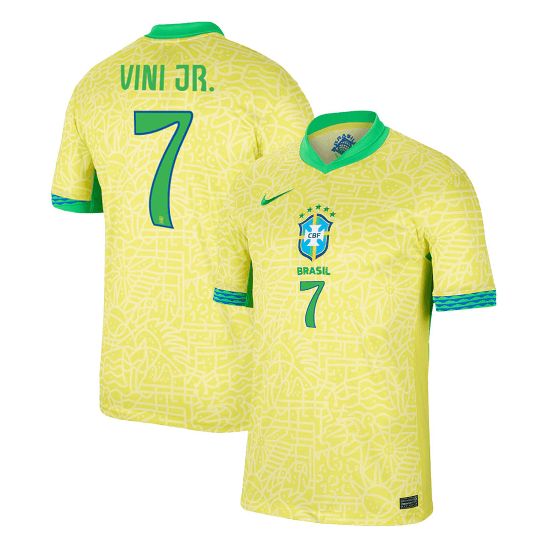 [Super Quality] Men's Brazil VINI JR. #7 Home Soccer Jersey Copa América 2024